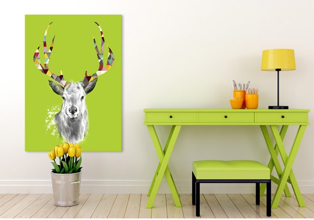 OBRAZ NA PŁÓTNIE 70x100cm  DEER