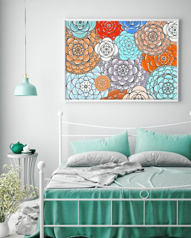 Kwiaty 50x70cm