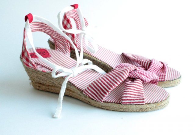40 Espadryle vintage wiązane