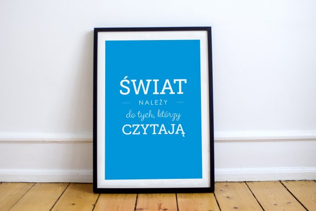 A4 Plakat książkowy - 06 Świat BLUE