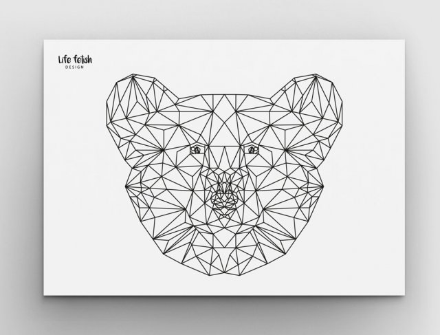 Miś outline B2