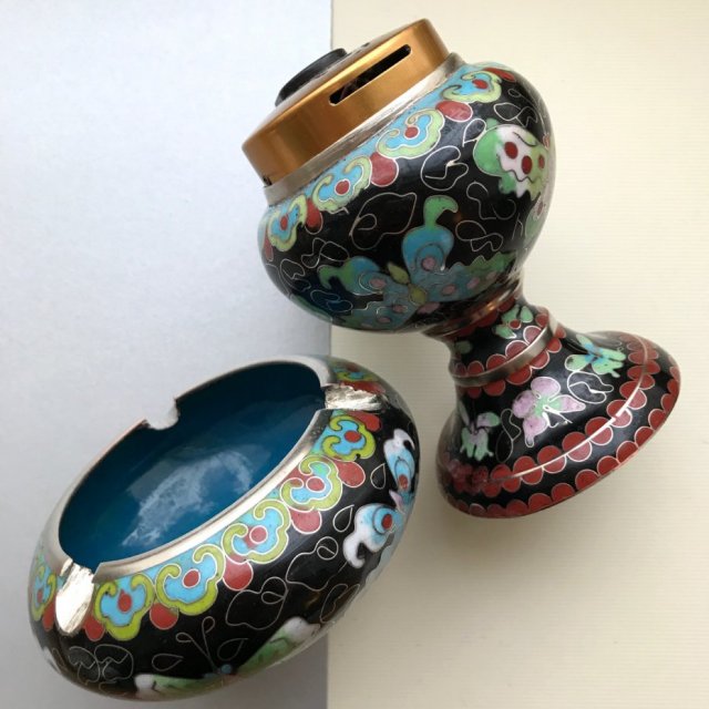 ❀ڿڰۣ❀ CLOISONNE - emalia komórkowa ❀ڿڰۣ❀ KOMPLET GABINETOWY ❀ڿڰۣ❀