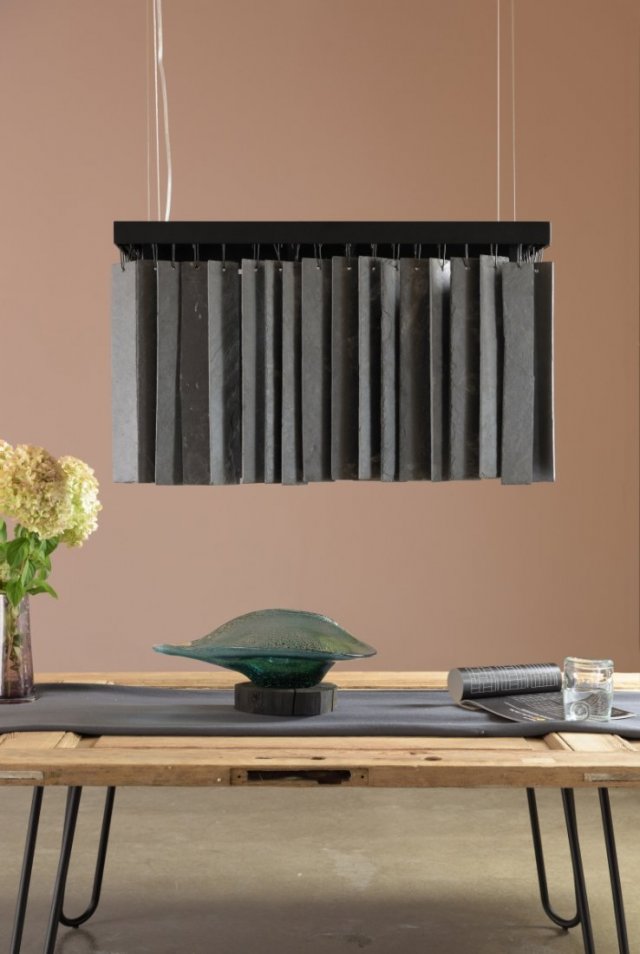 Lampa wisząca grafitowa RAIN medium łupek