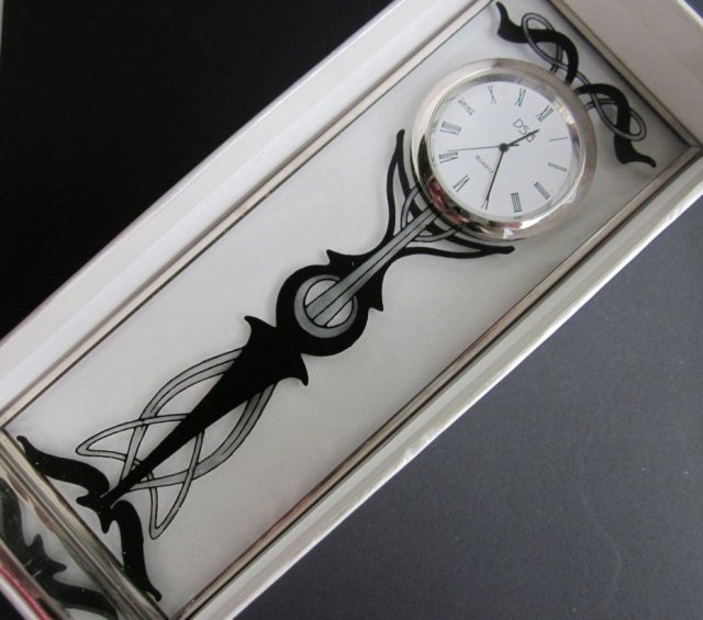TOWER CLOCK -DSG- QUARTZ - NOWY oryginalny , niespotykany zegar z motywami celtyckimi   - biżuteria dla wnętrza