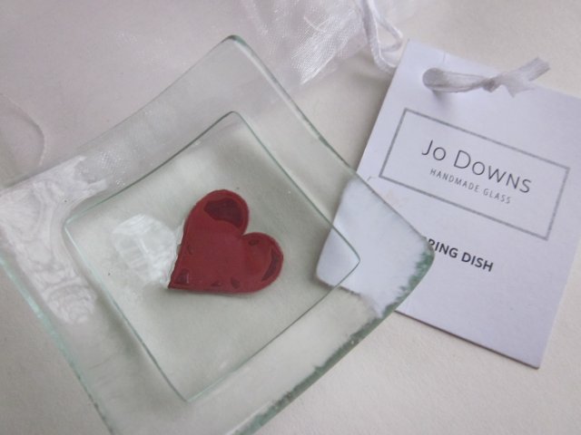 JO DOWNS HANDMADE GLASS - EARRING DISH - Artystyczne  naczynko na podręczne kolczyki, bądź zaręczynowy pierścionek  ☺