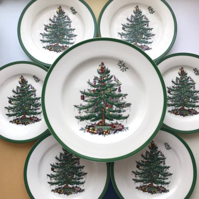 SPODE ❤ Patera na stopie 27,5cm. - Christmas Tree - Markowa i poszukiwana porcelana - NOWA!