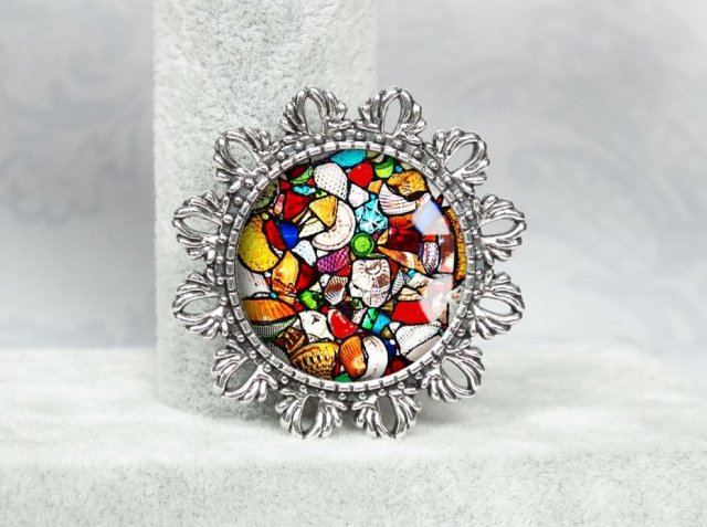 mosaic 2 - stylowa broszka