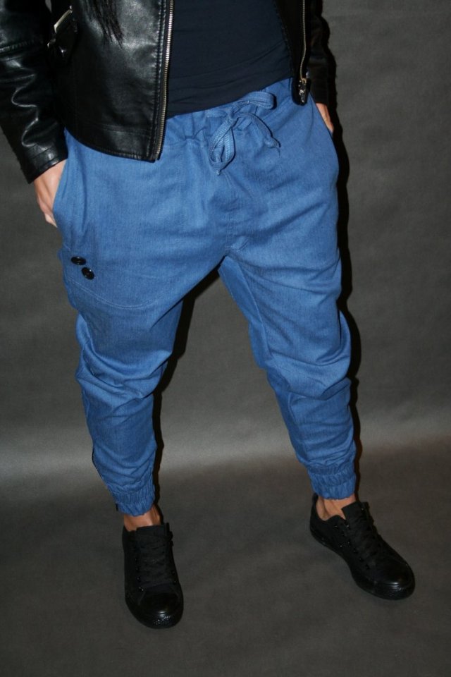 SPODNIE 2 BUTTONS JEANS PANTS UNISEX