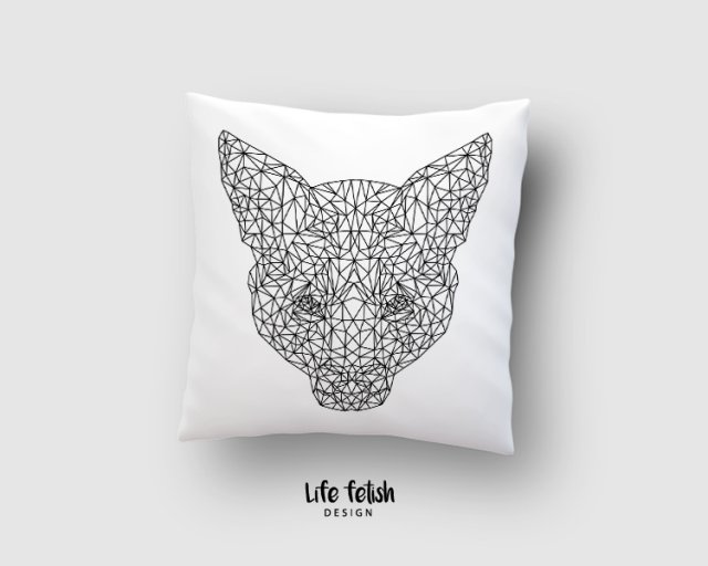 Poduszka z lisem outline