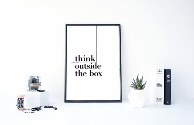 PLAKAT–Think outside the box....A3