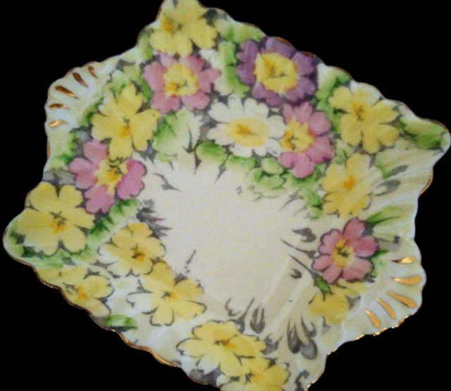 ❀ڿڰۣ❀ CROWN STAFFORDSHIRE ❀ڿڰۣ❀ małe cacuszko, numerowana ❀ڿڰۣ❀ SYGNOWANA.  Paterka na słodycze, małe owoce #1
