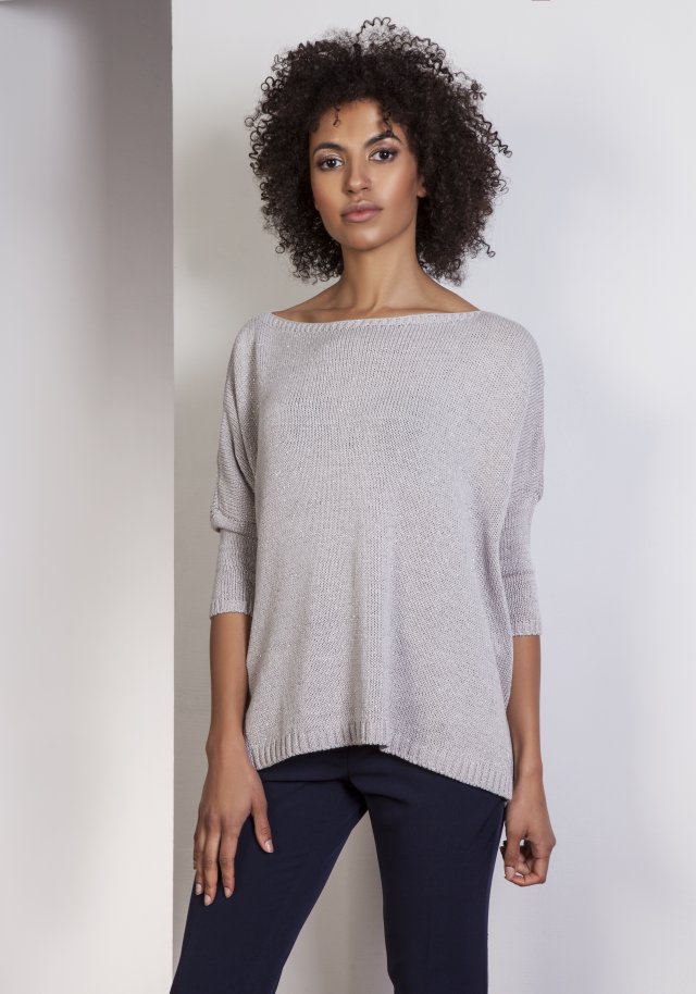 SWETER OVERSIZE, SWE114 szary