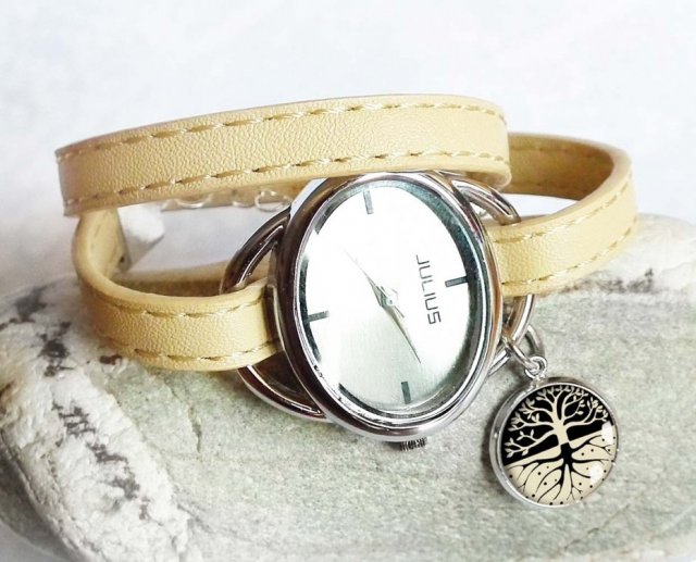 MAGIC TREE :: Elegancki modny zegarek owijany z zawieszką z DRZEWEM