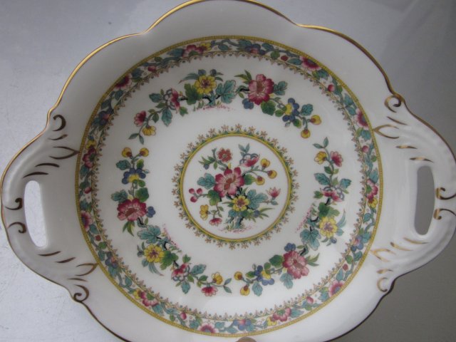 Coalport Ming Rose Bone China  -niespotykana patera -wyszukana forma z poszukiwanej serii Ming Rose