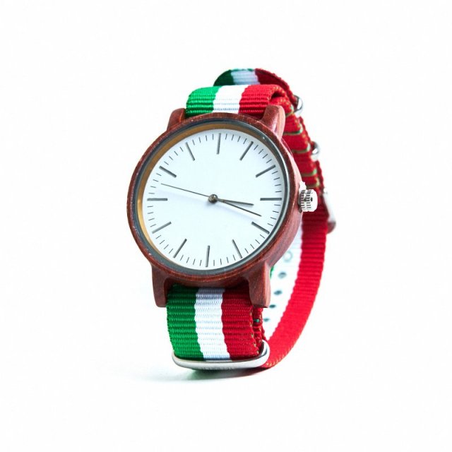 Drewniany zegarek ITALIAN STYLE  z wymiennym paskiem