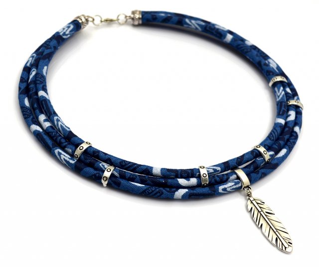 NASZYJNIK DENIMI FEATHER