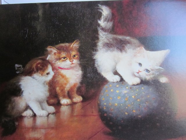 Nówka  Pocztówka -THE CAT COLLECTION - A BALANCING ACT   BY LEON CHARLES  HUBER ( 1858 - 1928 ) FINE ART