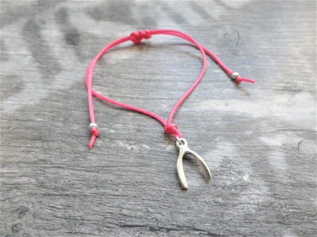 Srebrna Bransoletka KOŚĆ SZCZĘŚCIA, WISHBONE, srebro