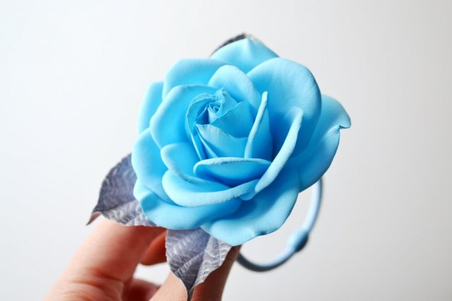 Gumka do włosów Blue rose