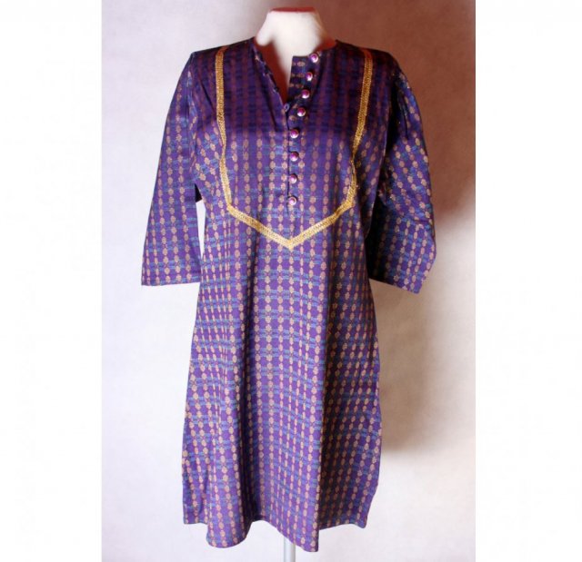 FIOLETOWA TUNIKA SUKIENKA VINTAGE