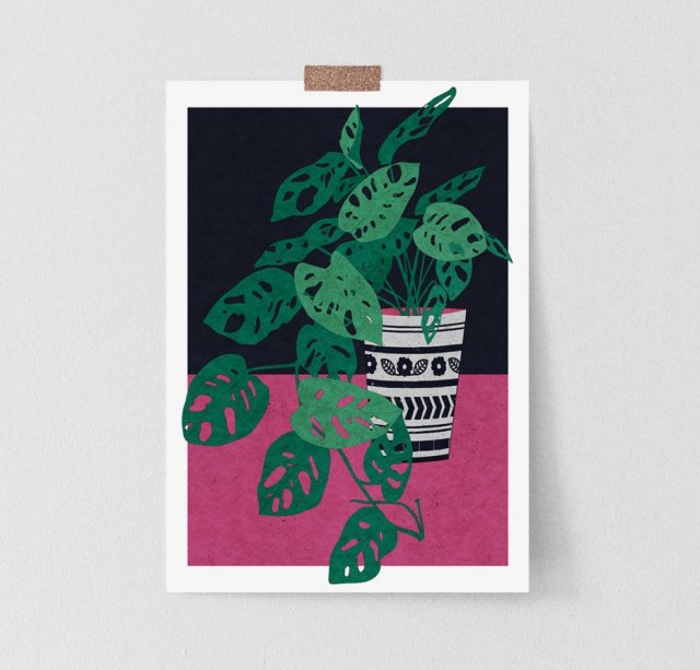 PLAKAT BOTANICZNY, ILUSTRACJA A3 LUB 30X40 CM