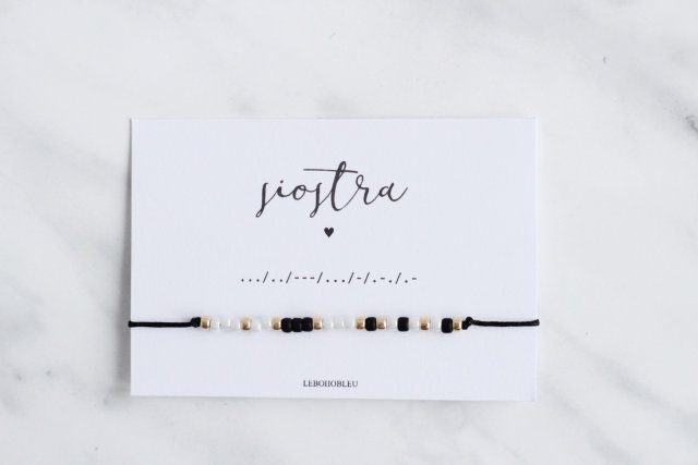 SIOSTRA Morse Code Bracelet