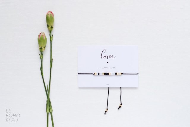 LOVE - bransoletka z alfabetem Morse'a