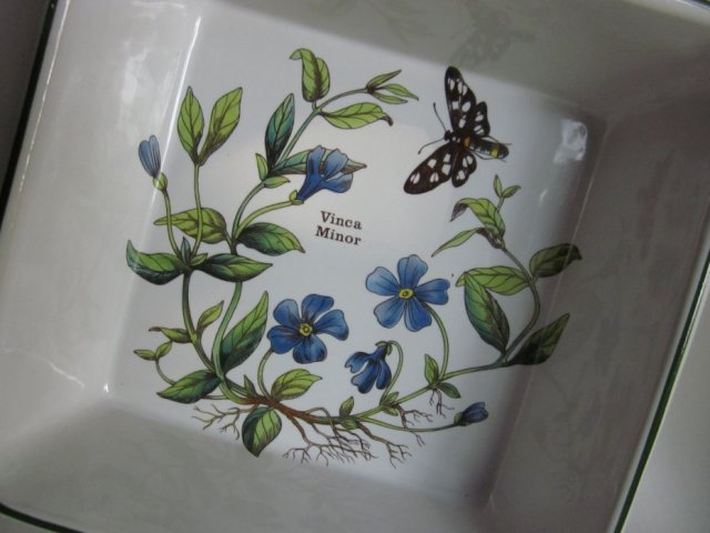 ASHLEY CERAMICS ENGLAND - VINCA MINOR - BARWINEK- ORYGINALNE NACZYNIE DO ZAPIEKANIA