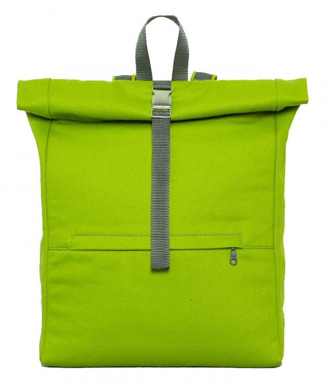 Zwijany zielony plecak