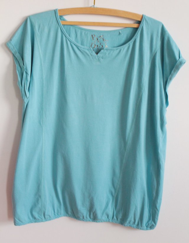 PLUS SIZE BŁĘKITNA BAWEŁNA