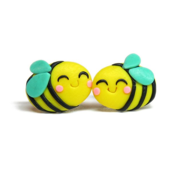 Słodkie Kolczyki Pszczółki