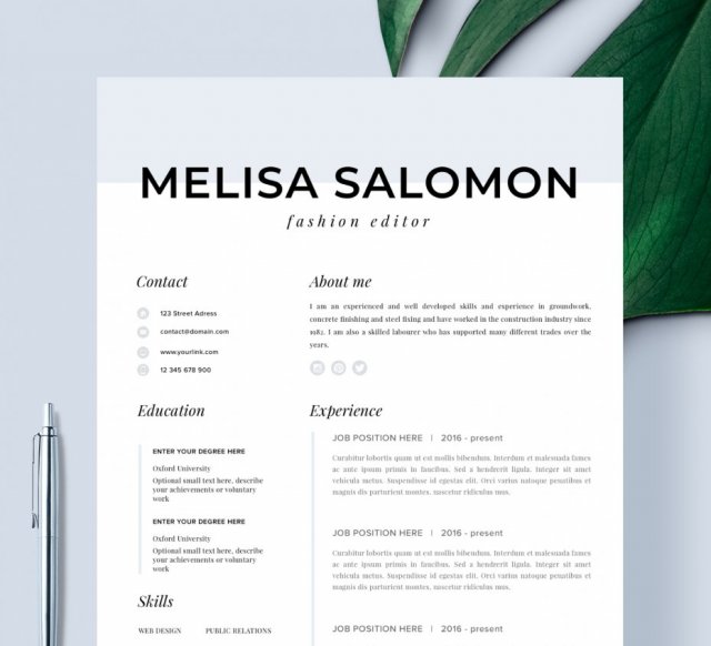 SZABLON CV | WZÓR CV | PROJEKT CV | CURRICULUM VITAE | "Milan"