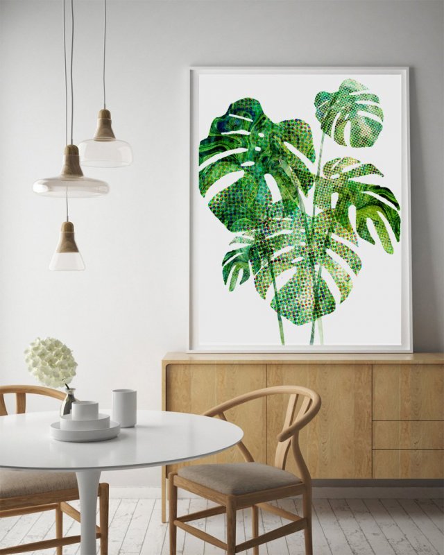 monstera 100x70 cm