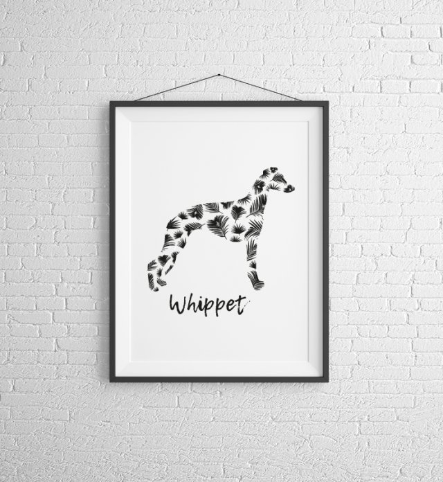 Plakat Whippet Tropical