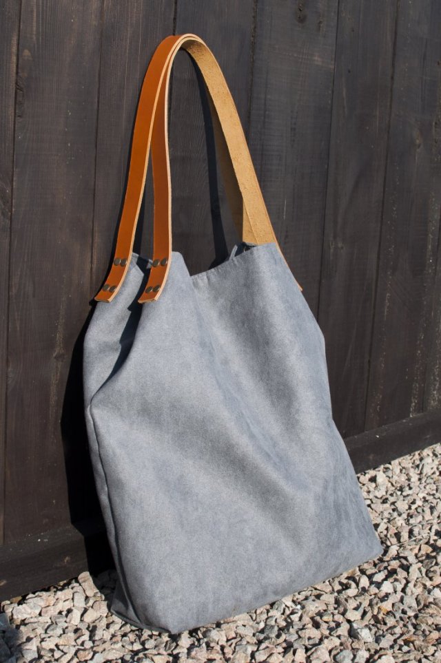 Torba tote XXL - ciemnoszara