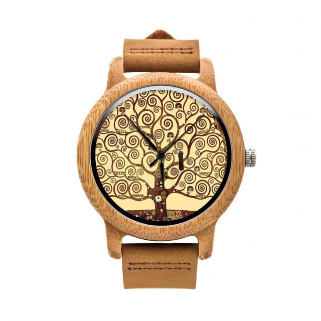 Drewniany zegarek z grafiką DRZEWO ŻYCIA KLIMT