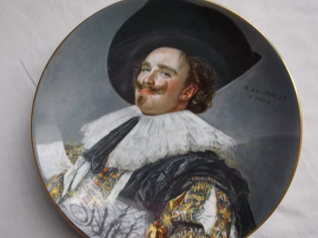 obraz na porcelanie -Crown - Wallace Collection London obraz Fransa Halsa / 1580 - 1666/ - kolekcjonerski talerz porcelanowy