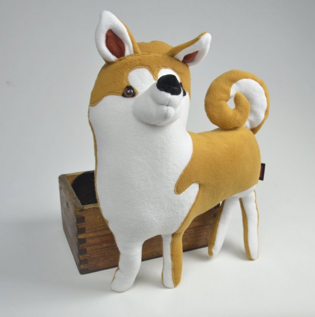 Akita Inu, pies japoński szpic - pluszowy piesek