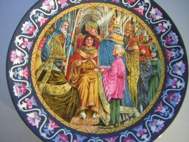 wedgwood  1986 the legend of king Artur  kolekcjonerski talerz bradex