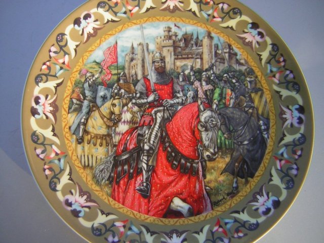 wedgwood  1987 the legend of king Artur  kolekcjonerski talerz bradex