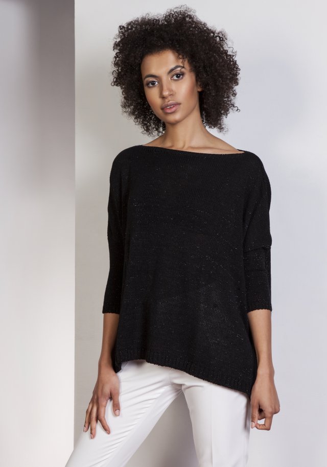 SWETER OVERSIZE, SWE114 czarny