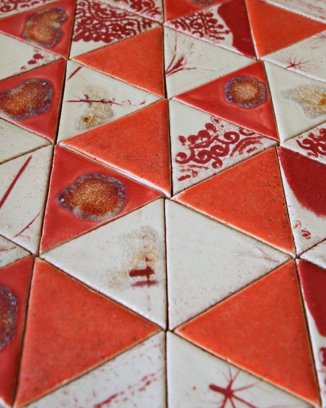 Kafle czerwona mozaika