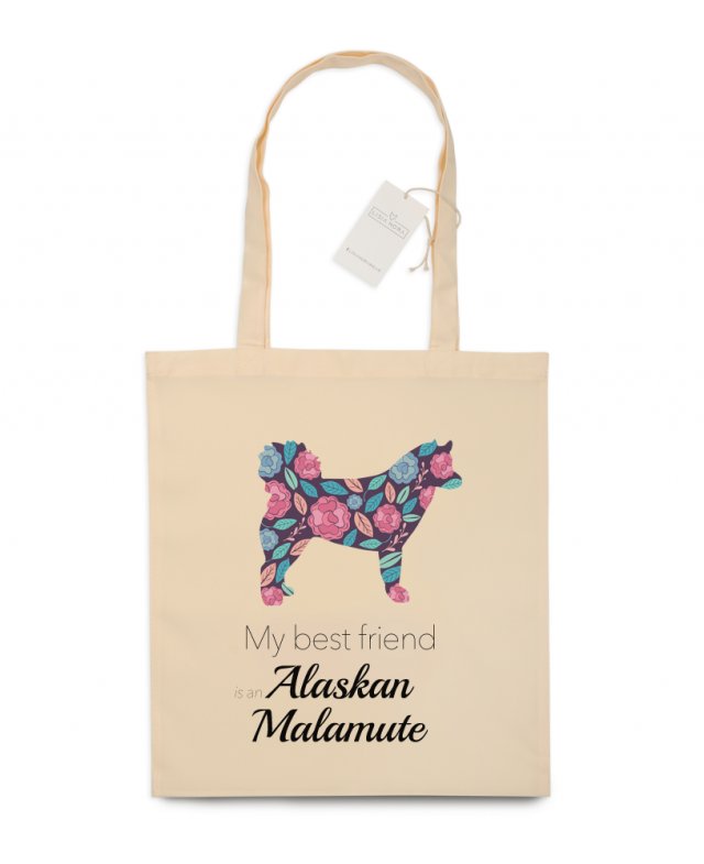 Torba na zakupy Alasan Malamute Flowers