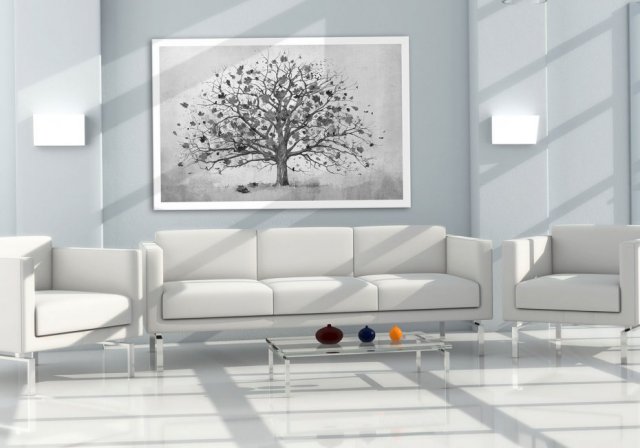 Obraz na płotnie do salonu z jesiennym drzewem, format 120x80cm 02291
