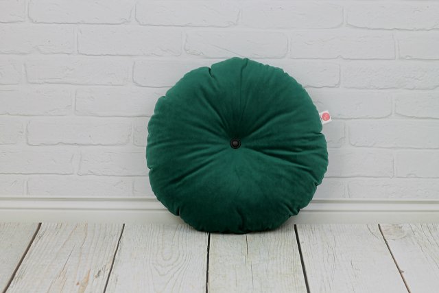 Dekoracyjna poduszka okrągła, siedzisko, pufa - zielona