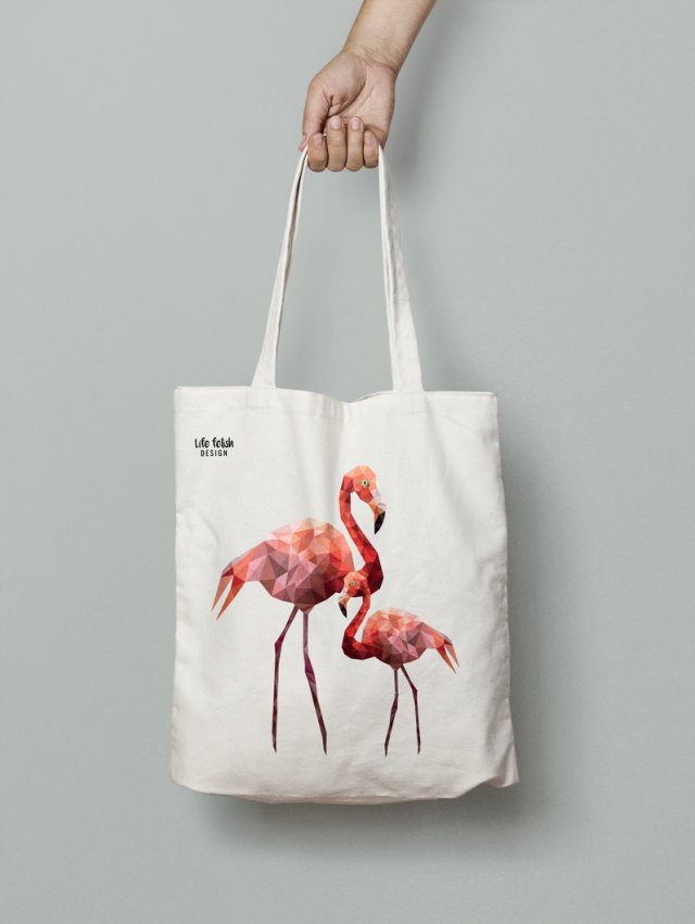 Torba bawełniana Flamingi