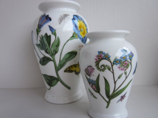 Portmeirion 1972  Botanic Garden kolekcjonerska użytkowa porcelana niezapominajkowe zdobienie niewielka rzadko spotykana w tym rozmiarze forma