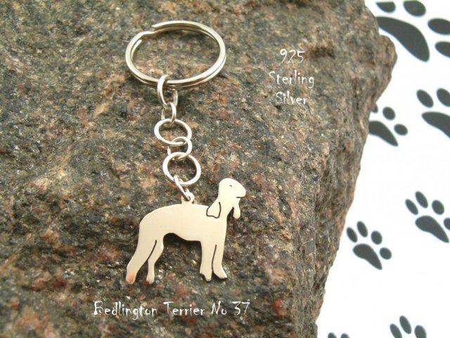 BEDLINGTON TERRIER srebro próby 925 brelok ( nr.37)