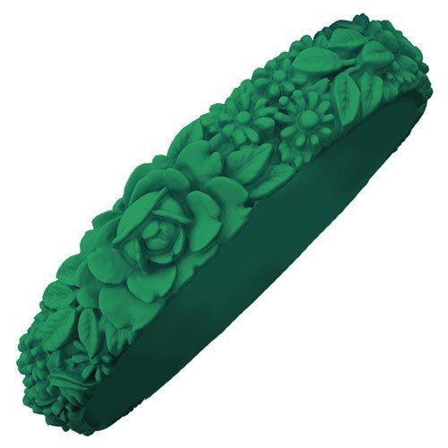 O Bracelet slim zielona kwiatowa bransoletka
