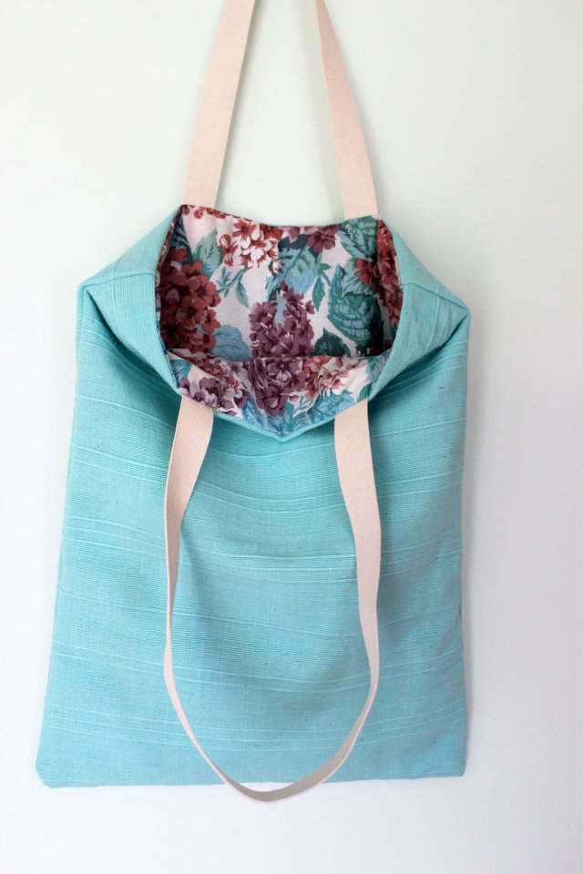 Torba na ramię mięta, eco bag, dwustronna.